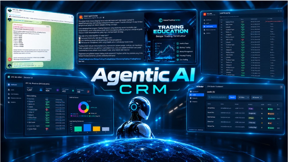 Contoh dashboard Custom CRM Agentic AI